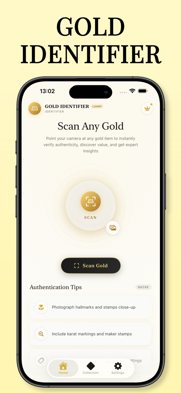 Gold Scanner karat checker scanning a gold ring and detecting 18K purity